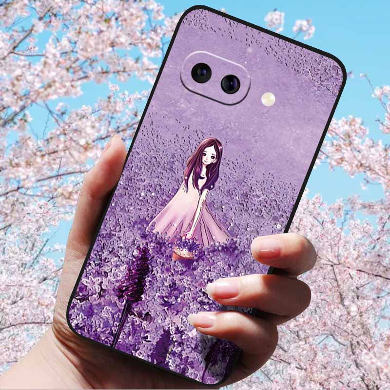 Для Google Pixel 9a 3D Рельефный Цветок Тиснение Мягкий Силиконовый Чехол Мультяшная Расписная Задняя Крышка для Google Pixel 9a 9 A 3D Рельефный Чехол