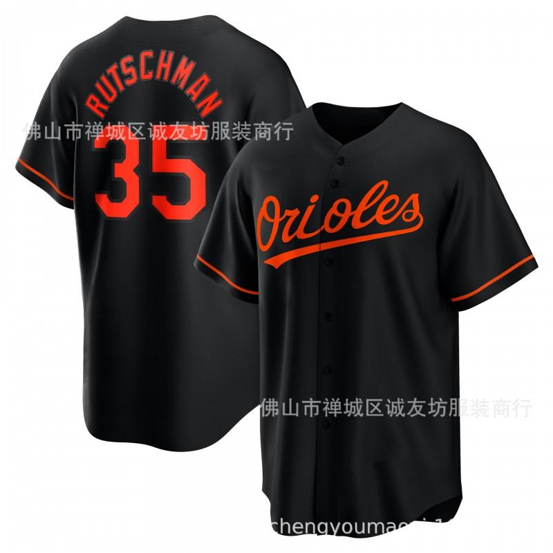 Baltimore Orioles 35 Adley Rutschman Orange Embroidered Baseball Jersey Unisex Fan Apparel
