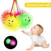 Stress Children Adult Vent Ball LED Light Up Toy Glowing Hair Flash Ball Elastic Glow Hair Ball