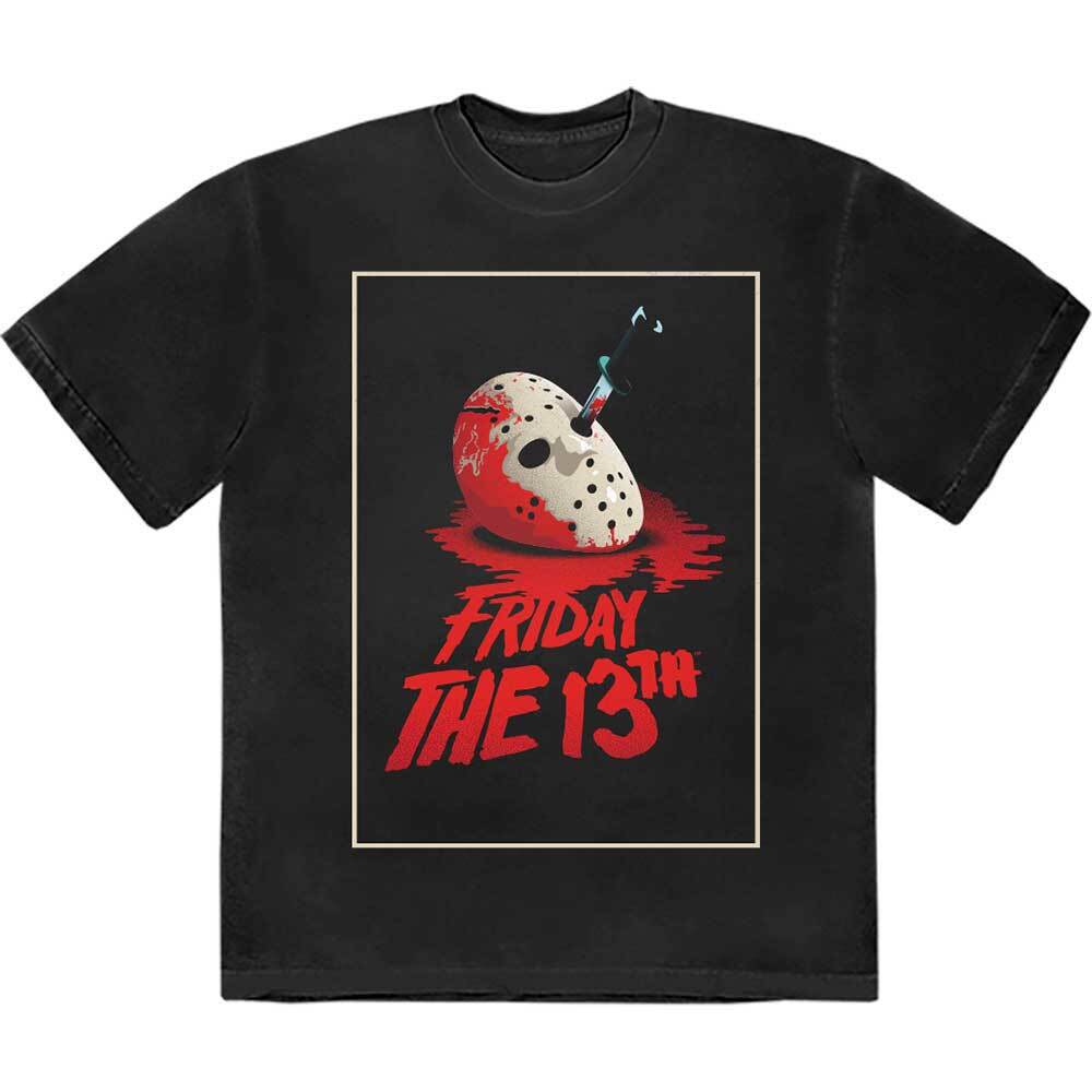 Friday the 13th Unisex T-Shirt: Jason Blood Mask (Large)