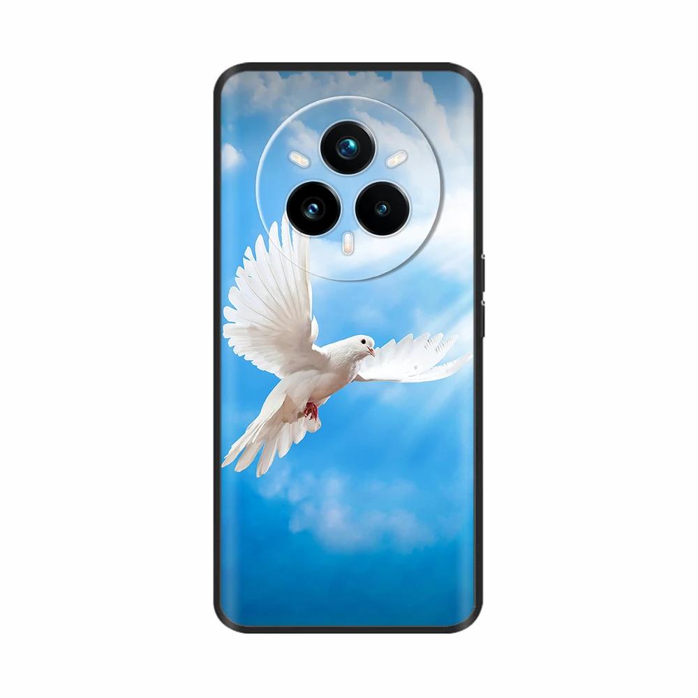 Для Realme 14 Pro Plus Чехол Задняя крышка Девичий Модный Рисунок Сердце Цветок Мягкий ТПУ Чехол Fundas Для Oppo Realme 14 Pro+ Чехлы