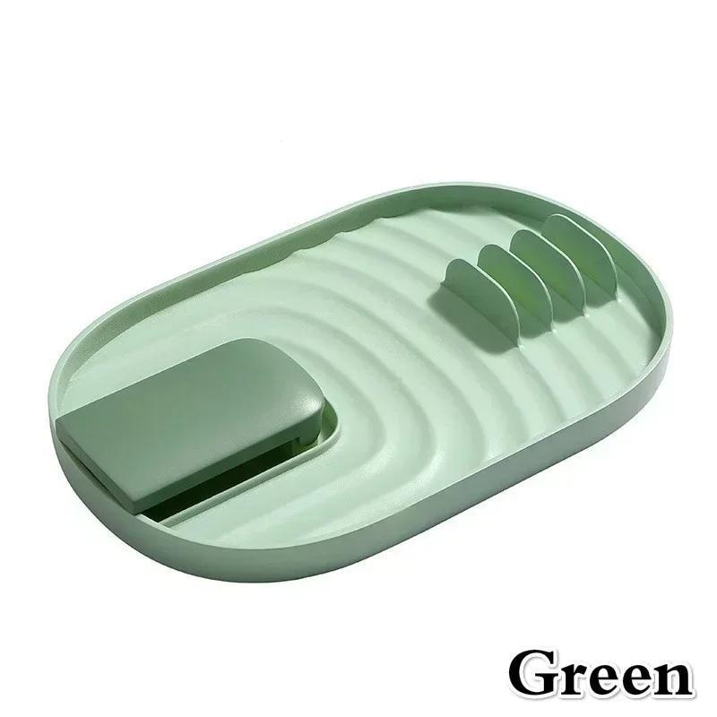 Кухня Портативное Хранение Конфетный Цвет Полка Пластик Сковорода Крышка Кастрюли Подставка Держатель Складная Поддержка Многофункциональная Сушилка