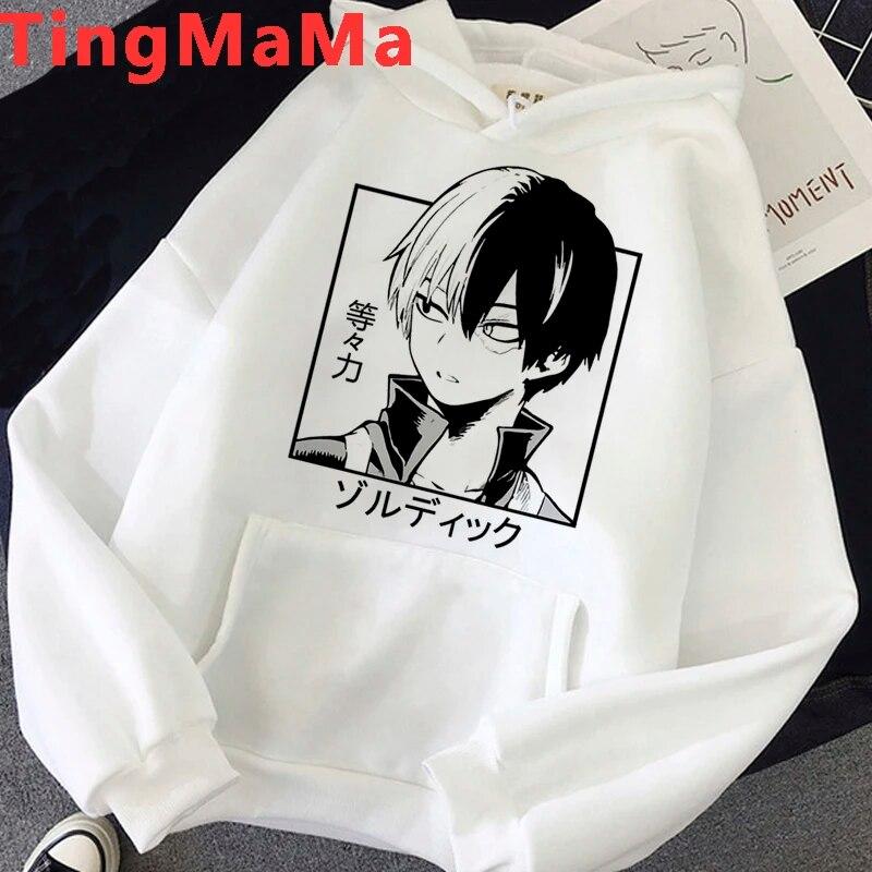 Толстовки с капюшоном из японского аниме «Мой герой Академии» унисекс Kawaii Shoto Todoroki уличная одежда с графикой унисекс толстовки Harajuku Dabi мужские унисекс