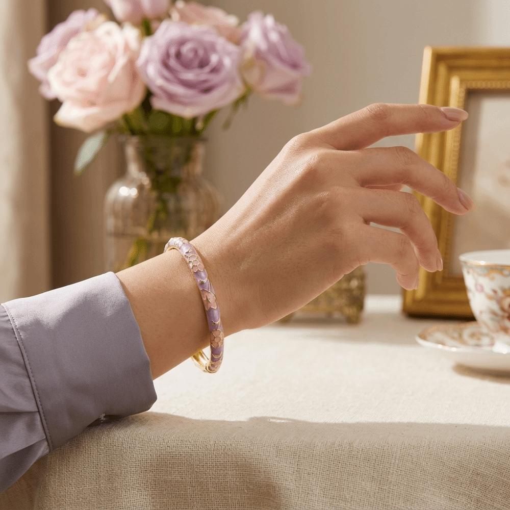 Exquisite Oil Drop Bracelet Zinc Zinc Zinc Alloy Chinese Style Bracelet Floral Bracelet Party Jewelry