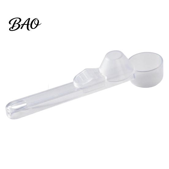 Powder Scoop with Extended Handle Handle, Precise Quantitative Control Measuring Spoon, Deep Jar Sliding Seal Leak-Proof Design, for Coffee