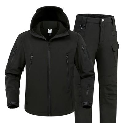 Мужские походные куртки, уличные костюмы Softshell, водонепроницаемые камуфляжные брюки, тактическое флисовое пальто с капюшоном, зимний подарочный пояс