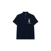 Polo Polo Bear Pattern Straight Fit Короткий рукав Поло Рубашка Мужская Топы Темно-Синий MNPOKNI1N810712-B82