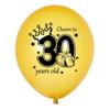 12 ШТ. Вечеринка Реквизит 30-й День Рождения Шары 18-й 30-й 40-й 50-й 60-й Шарик с Конфетти Юбилей