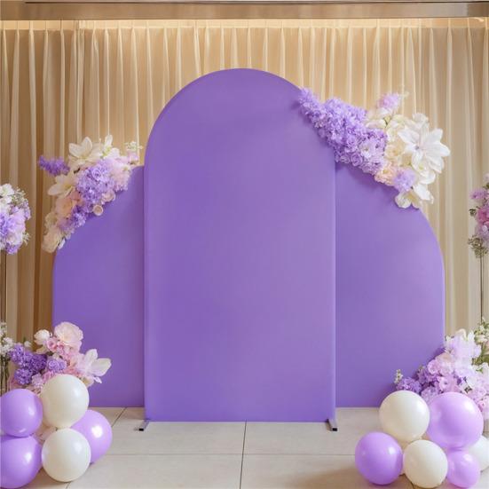 3 шт./компл. Чехол для свадебной арки Двусторонний эластичный спандекс Приталенный чехол для подставки-фона для арки Ткань для чехла для арки с круглым верхом Детский