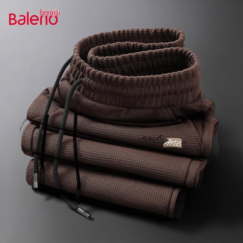 Baleno Men's Heavyweight Waffle Knit Jogger Sweatpants