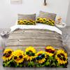 Желтые подсолнухи Пододеяльник размера King Queen Красивый цветочный постельный комплект для детей, девочек, женщин. Девичий, милый, с цветами, мягкий пододеяльник.