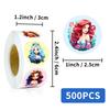 500 Sheets/Roll Cartoon Princess Sticker Roll Roll Sticker Notebook Water Cup Decorative Sticker Seal