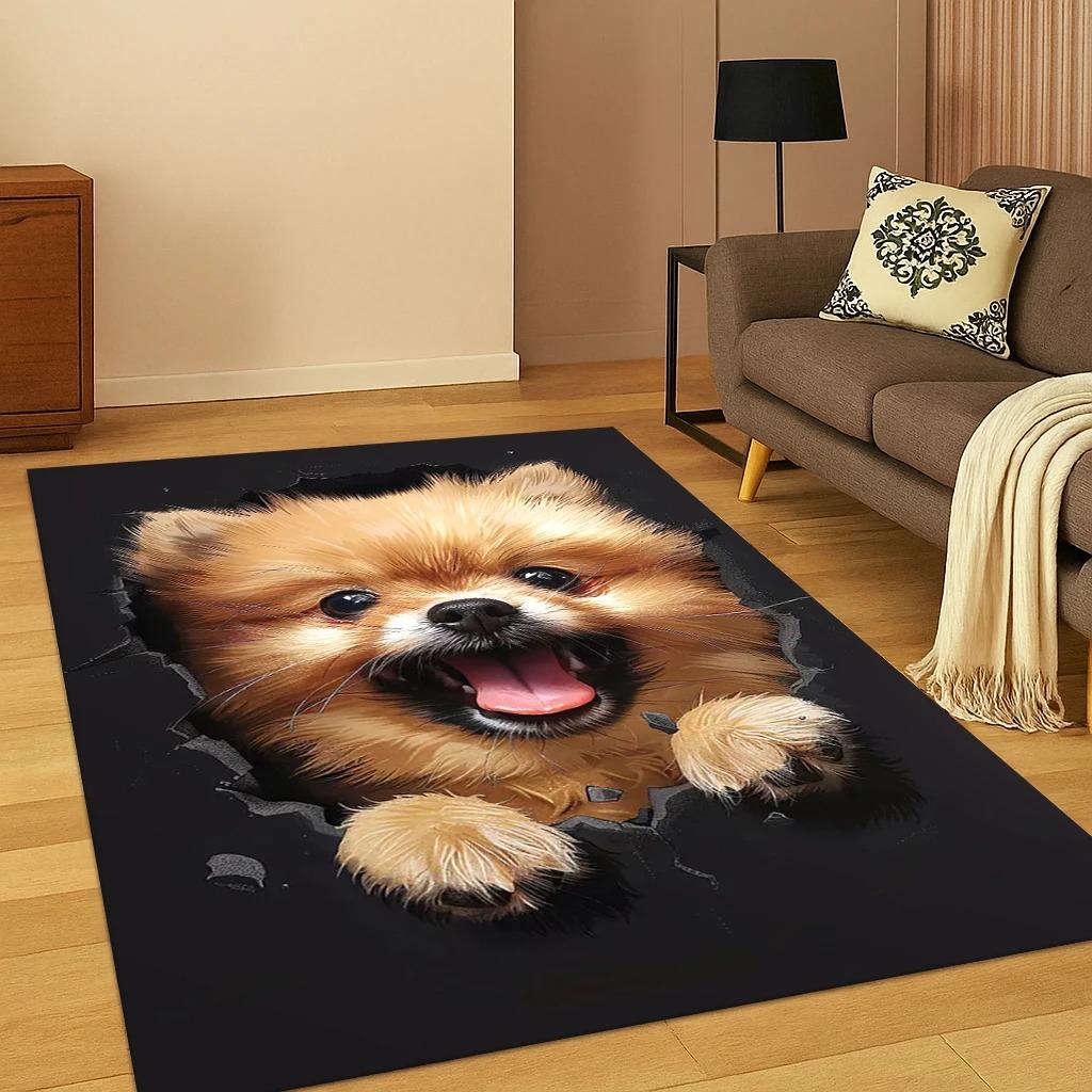 3D Милый Пес Хаски Самоед Мультяшный Ковер Коврик для Спальни Гостиной Дивана Придверный Коврик Кухонный Декор Ковер Ковры для Гостиной