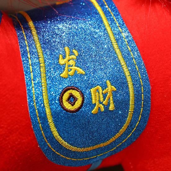 Плюшевая кукла-лошадь для 2026 года Лошади Благоприятные благословения Символ удачи Кукла Новогодние благословения Украшение