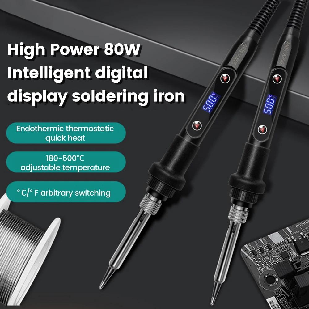 NEW Electric Soldering Iron 16IN1 80W LCD Digital Display 180-500 Adjustable Replaceable Head Soldering Iron Tin Pen Welding Kit