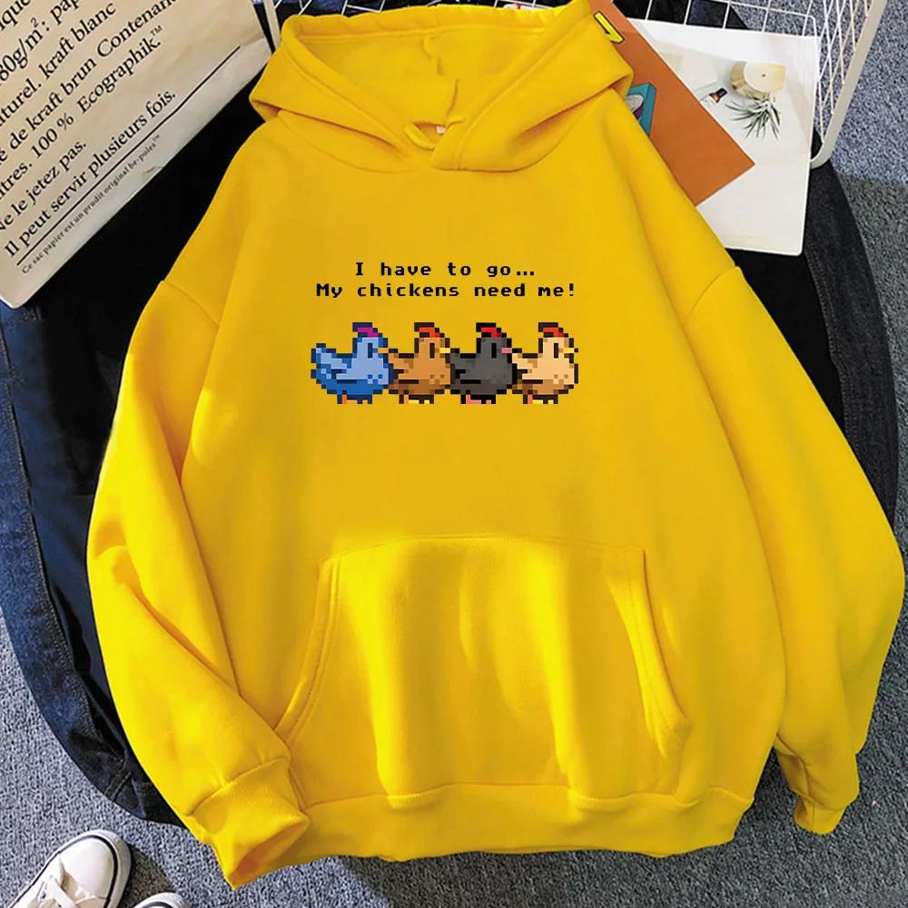 Stardew Valley Cartoon Hoodie Long-sleeved Kawaii Soft Sweatshirt Aldult with Hooded Clothing Fleece Pullovers
