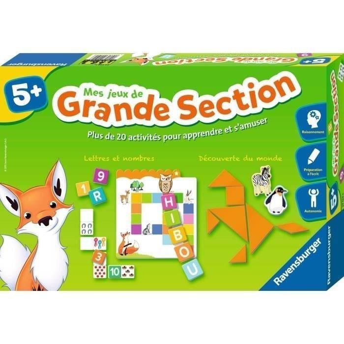 Mes jeux de grande section - coffret complet éducatif - 20 activités programme 3e année maternelle - ravensburger - dès 5 ans