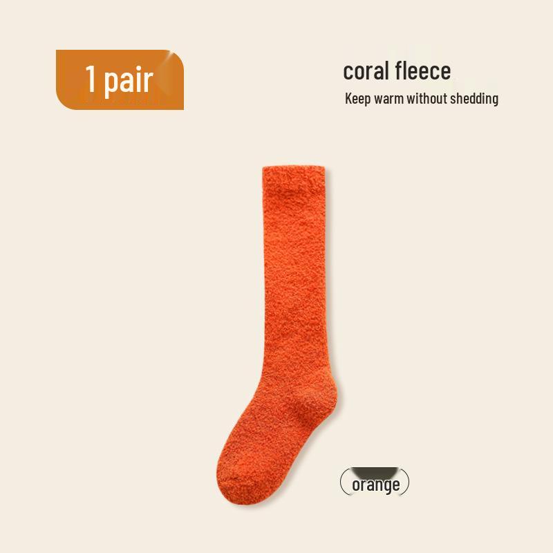 Женские зимние удобные плюшевые носки средней длины — толстые, не линяют, идеально подходят для дома или сна