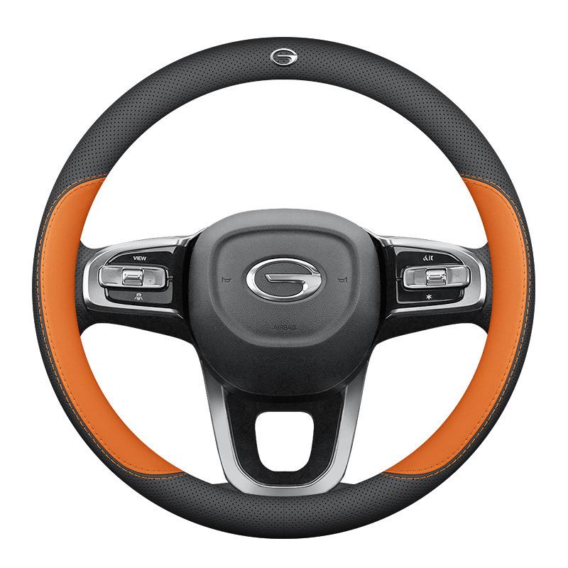 Ultra-Thin Genuine Leather Steering Wheel Cover for Trumpchi M8, GS3, E8, M6, GS4, Shadow Leopard, Shadow Cool, ES9.