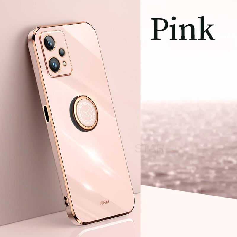 Realme9 Realme8 I чехол-держатель с квадратным кольцом для Oppo Realme 9 Pro 9i 8i 9pro 8pro 4G 5G C21y, роскошный силиконовый чехол-подставка