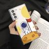Прозрачный чехол для Samsung Galaxy S22 S20 FE S21 S10 S9 Plus Note 20 Ultra 10 Lite 9 мягкий чехол для телефона милый мультяшный астронавт планета