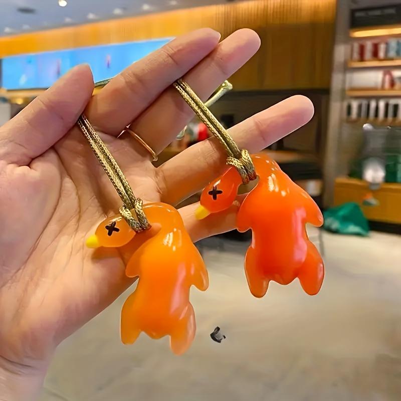 3 Color Changing Duck Car Pendant, UV Color Change Rearview Mirror Accessory,Creative Cute Duck Car Ornament, Outdoor Decoration