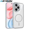KEYSION Прозрачный магнитный чехол для телефона для HONOR 400 Pro Мягкий силикон+ПК HD Прозрачная противоударная задняя крышка для Honor 400 Lite 5G