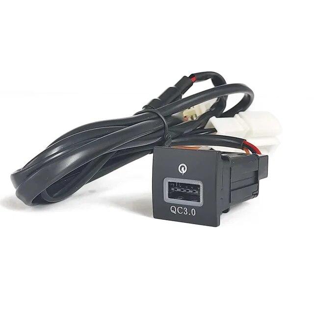 Автомобильное зарядное устройство USB PD Quick Charge QC3.0, адаптер для зарядки телефона, кнопка выхода для Volkswagen Golf 6 Jetta 5 MK6 Scirocco 2006-2012