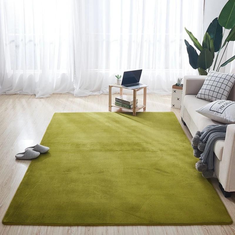 200x300cm Modern Solid Short Plush Carpet for Living Room Sofa Area Kids Bedroom Game Mat Balcony Coral Fleece Rug