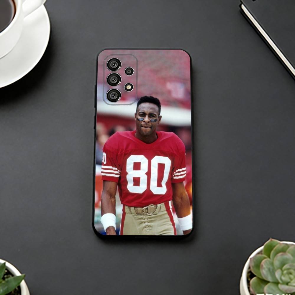 American Football Jerry R-Rice Phone Case For Samsung S25,S24,S21,S22,S23,S30,Ultra,S20,Plus,Fe,Lite,Note,10,Black Cover