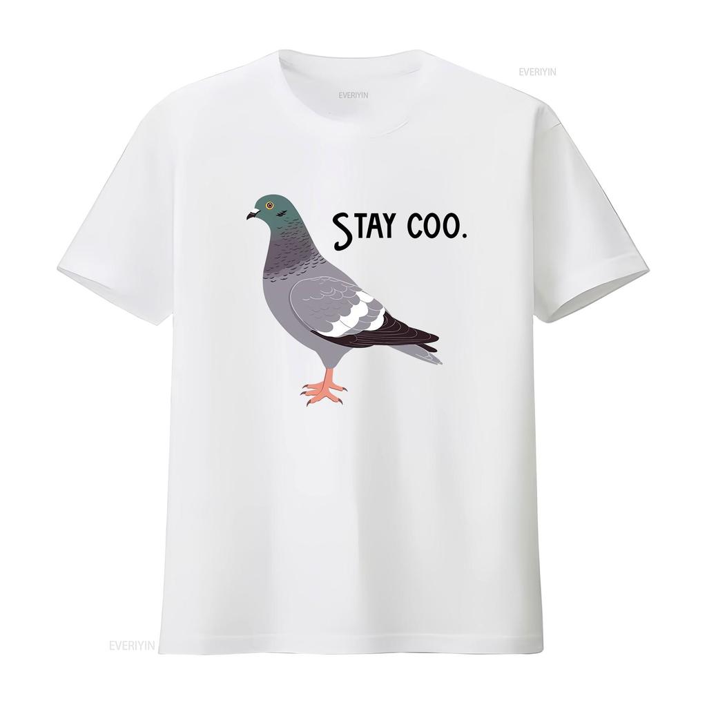 Stay Coo T Shirt Funny Pigeon Cute Bird Silly Meme Saying Cool Birding Motivate Sarcastic Slogan Comical Clothes vintage