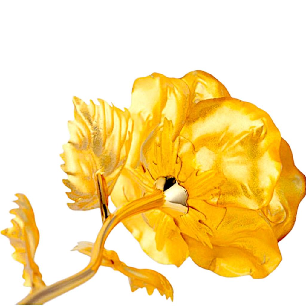 Роза с покрытием из 24-каратного золота – вечный подарок любви и элегантности