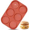 JOERSH Silicone Egg Mold Non-Stick 4 Inch Jumbo Size Muffin Top Pan, Large Round Silicone Molds for Baking Hamburger Bun, Egg Bites, Breakfast