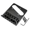 Musiclily String Pitch Telecaster Bridge 6WAY Saddle for TL Electric Black 10.8mm Guitar,