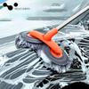Car Washer Mop Foam Wash Chenille Brush Double Brush Head Roof Window Cleaning Maintenance Three-Section Telescopic Mop