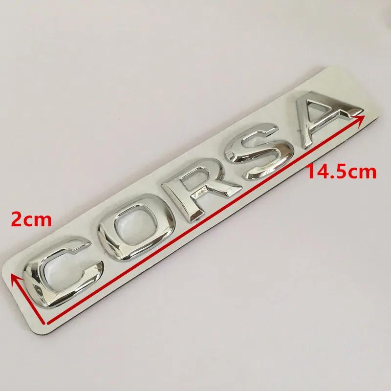 1pcs 3D ABS opel CORSA Car letter Hood Front Bonnet Grill Rear Trunk Emblem Badge Sticker Decal Styling accessories