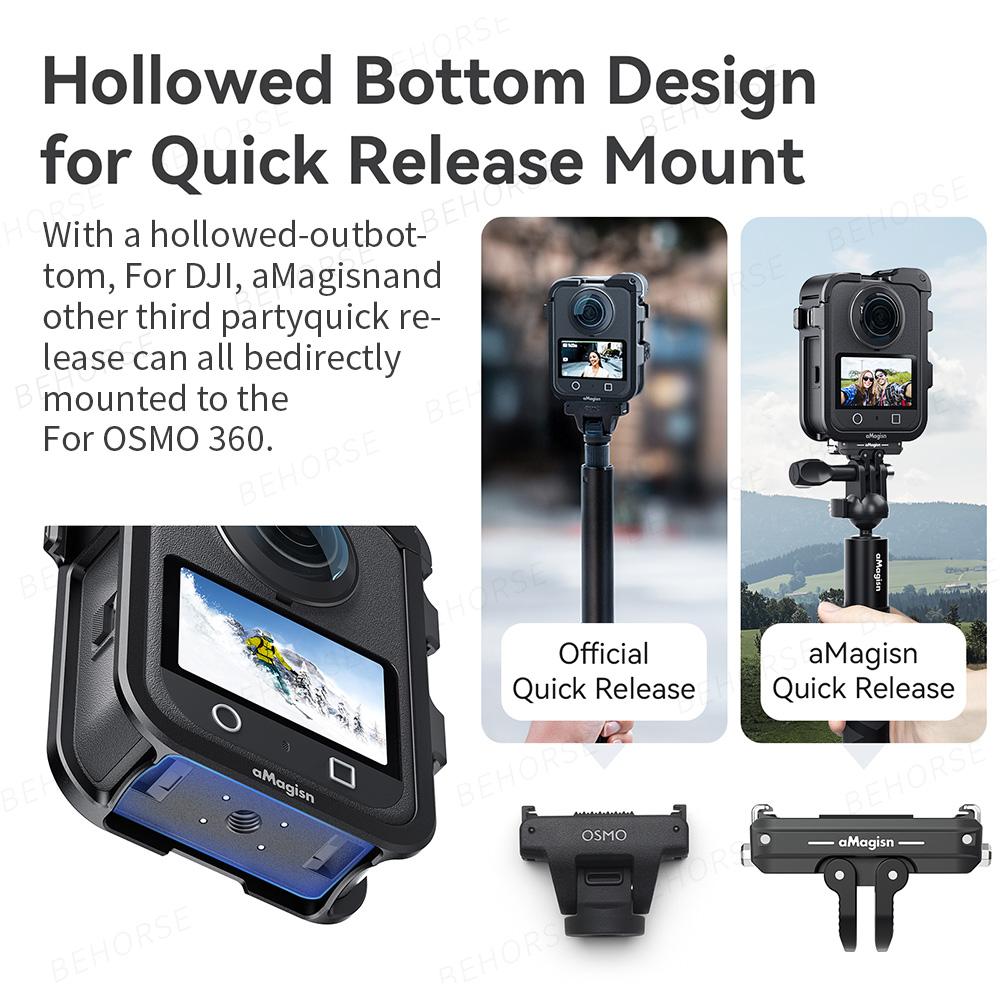 Для DJI Osmo 360 Металлическая клетка-кролик Рамка Быстросъемный чехол Силиконовый Полный протектор Крышка объектива Для аксессуаров камеры DJI Osmo 360