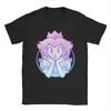 Unisexs TShirts Super Marios Princess Peach Gradient Portrait Amazing Cotton Tees T Shirt Round Neck Clothes New Arrival