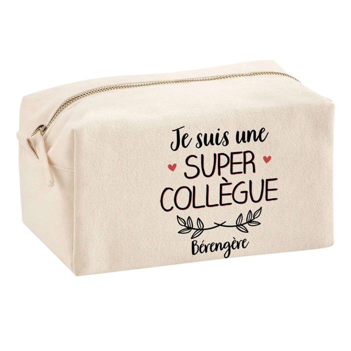 Trousse multifonction Bérengère Super Collègue Cadeau Anniversaire Noël Idée Personnalisé | Trousse Scolaire Fournitures Bureau