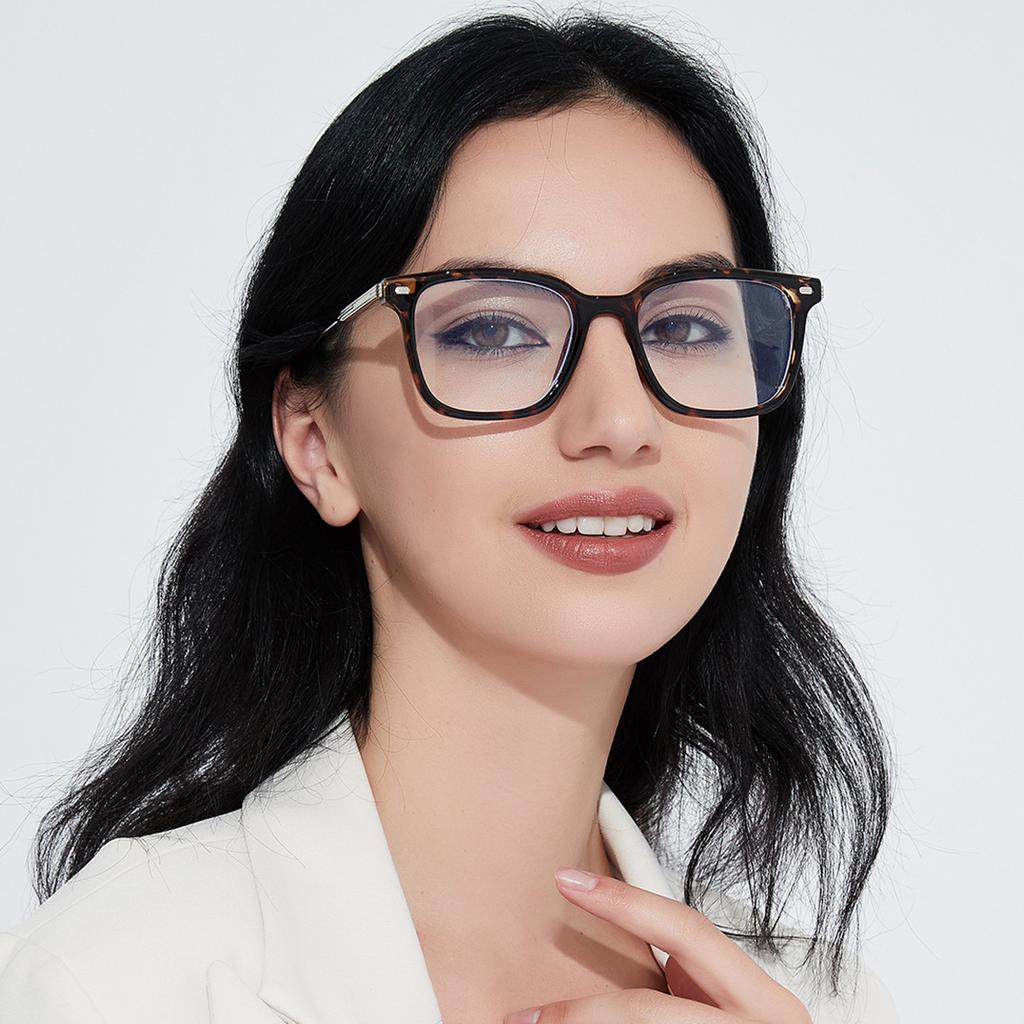 Очки B316 Квадратные Большая оправа Полуметалл Персонализированные Корейская волна Плоское зеркало