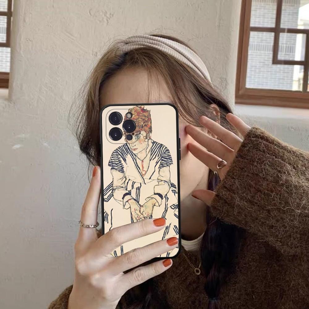 Чехол для телефона Эгон Шиле Для iPhone 14 11 12 13 Mini Pro Max 8 7 6 6S Plus X SE 2020 XR XS Funda Case
