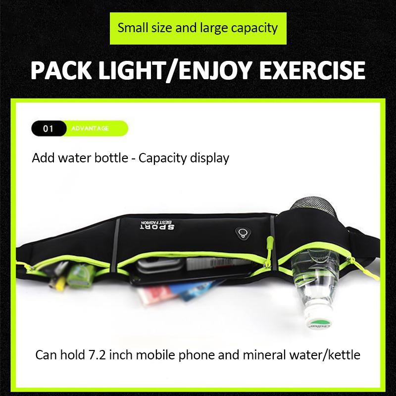 Running Waist Bag Marathon Jogging Bag Water Bottle Hip Waist Pack Waterproof Outdoor Sports Jogging Cycling Phone Waist Bags