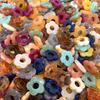 Acrylic Retro Gradient Five-Petal Flower Beads for DIY Jewelry and Hair Accessories