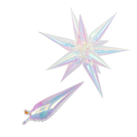 2 шт. переливающихся 4D воздушных шара, большой голографический фольгированный шар, радужный майларовый алюминиевый шар для украшения дня рождения, свадьбы, детского душа