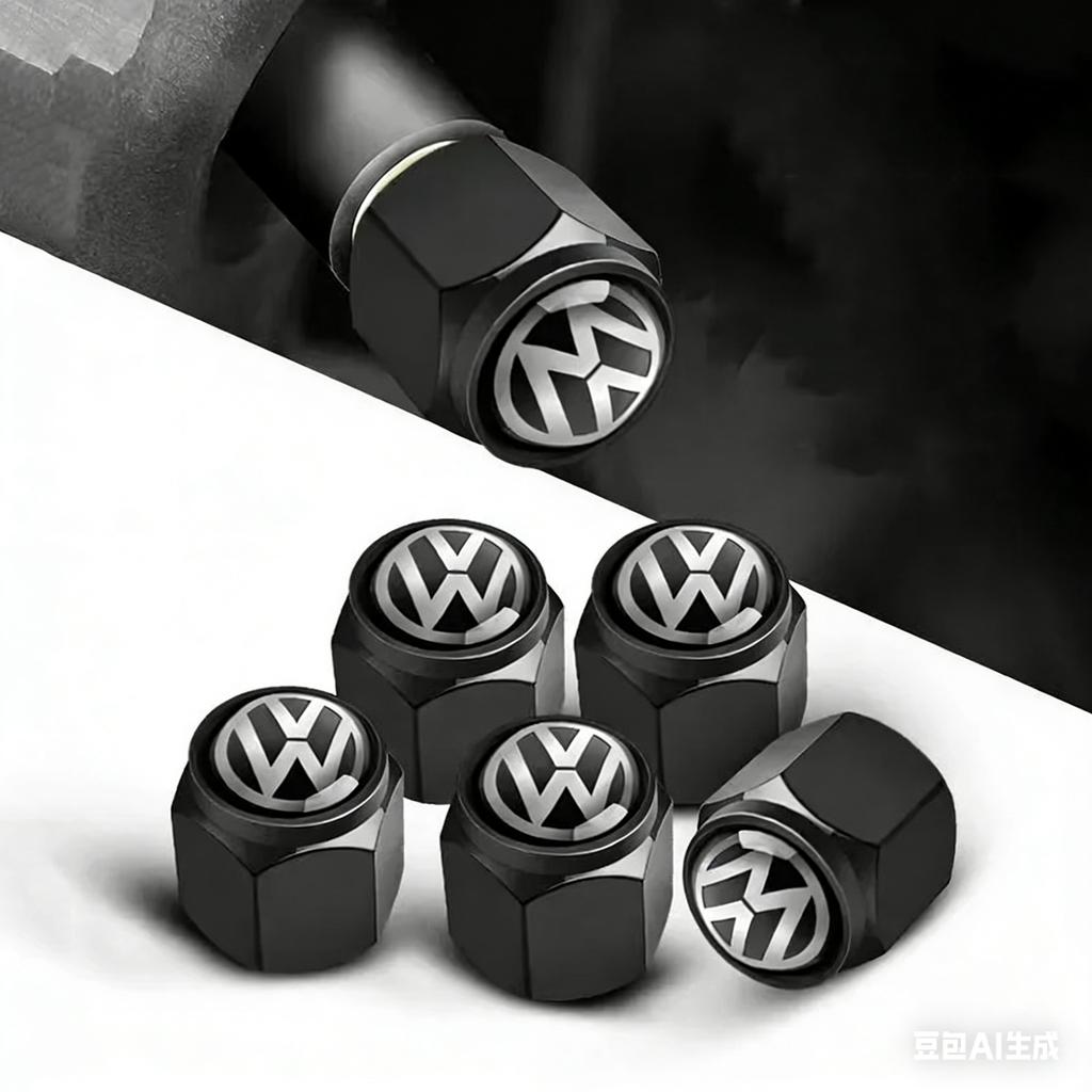 For Volkswagen VW Valve Stems Caps For VOLKSWAGEN VW 4pcs Metal Car Wheel Tire Valve Caps Stem Case Covers For VW Volkswagen Golf Polo Passat Tigu zs7