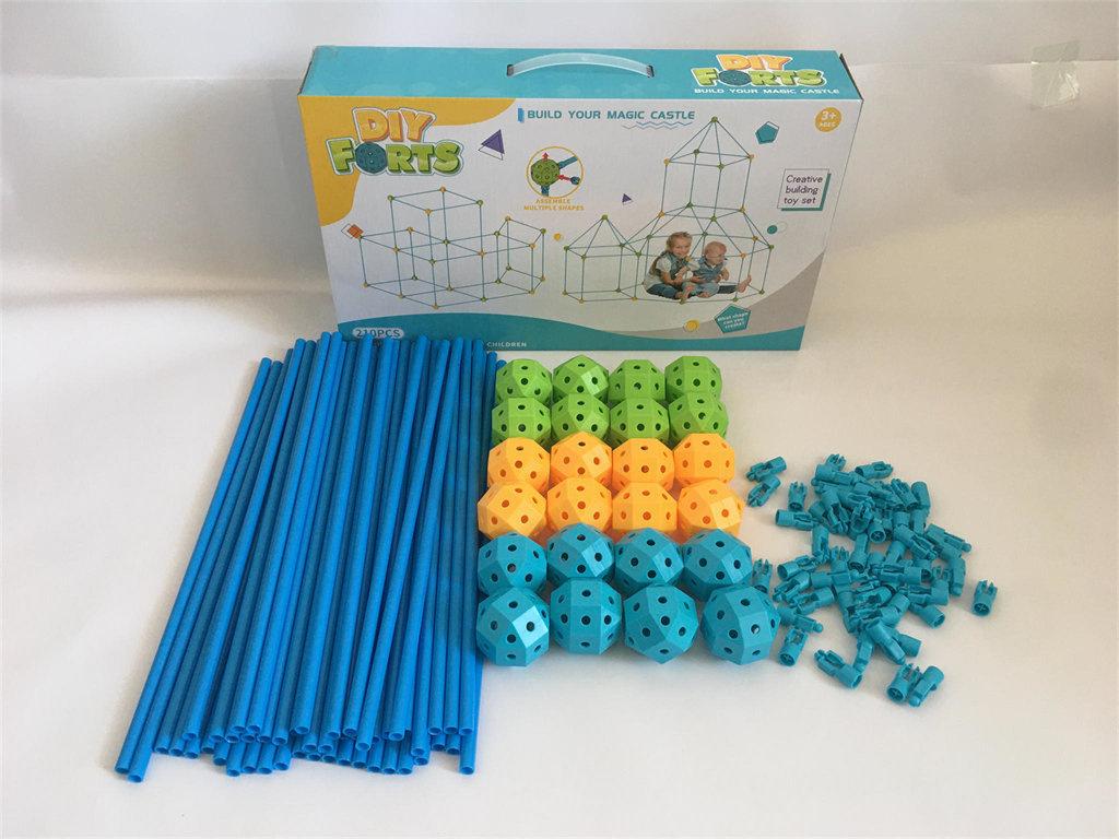 DIY Castle Pipe Building Blocks Gift Box Set Educational Construction Toy for Kids 4-6 Years Old