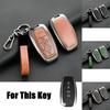 Zinc Alloy Leather Car Key Fob Case Cover For Lincoln Navigator Continental MKZ