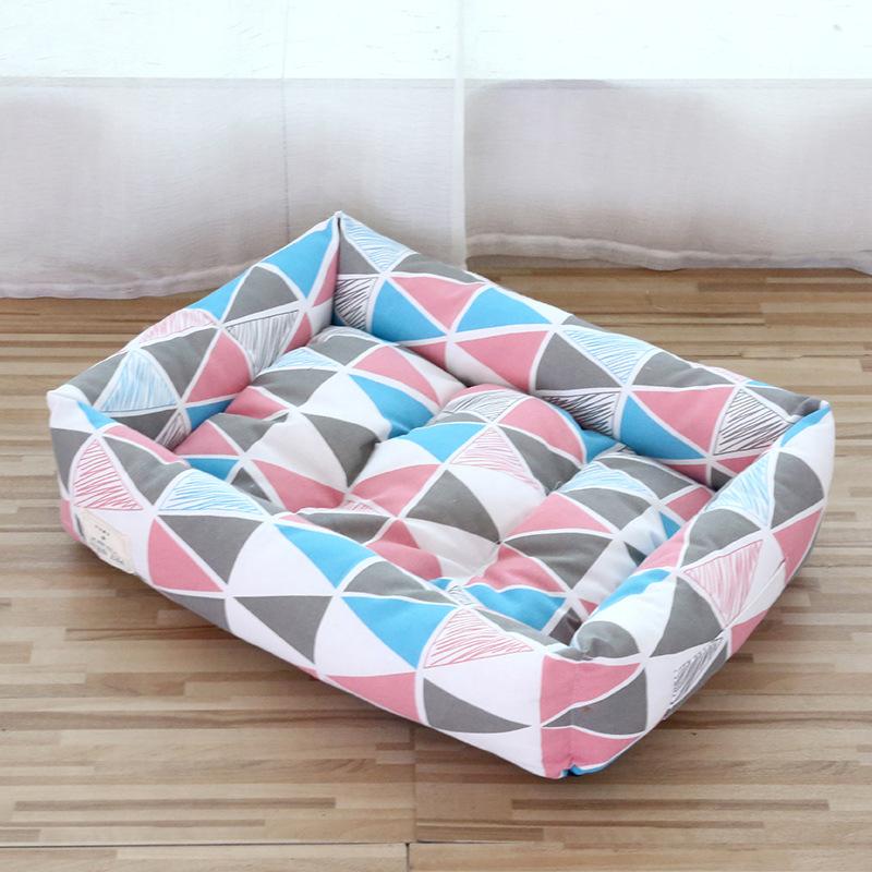 Четыре сезона универсальная двухсторонняя подстилка утолщенная собачья будка льняная дышащая спальная подстилка теплое гнездо для домашних животных принадлежности для кошек и собак