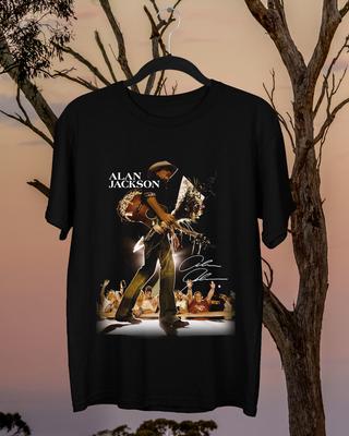 Подарочная футболка с коротким рукавом Alan Jackson Signature Унисекс Все размеры от S до 5XL Унисекс футболка