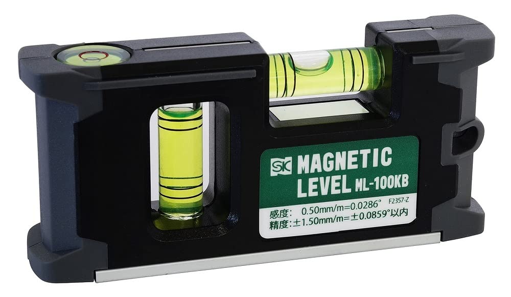 Niigata Seiki SK Super Magnetic Level with Black Magnet, 100mm, ML-100KB